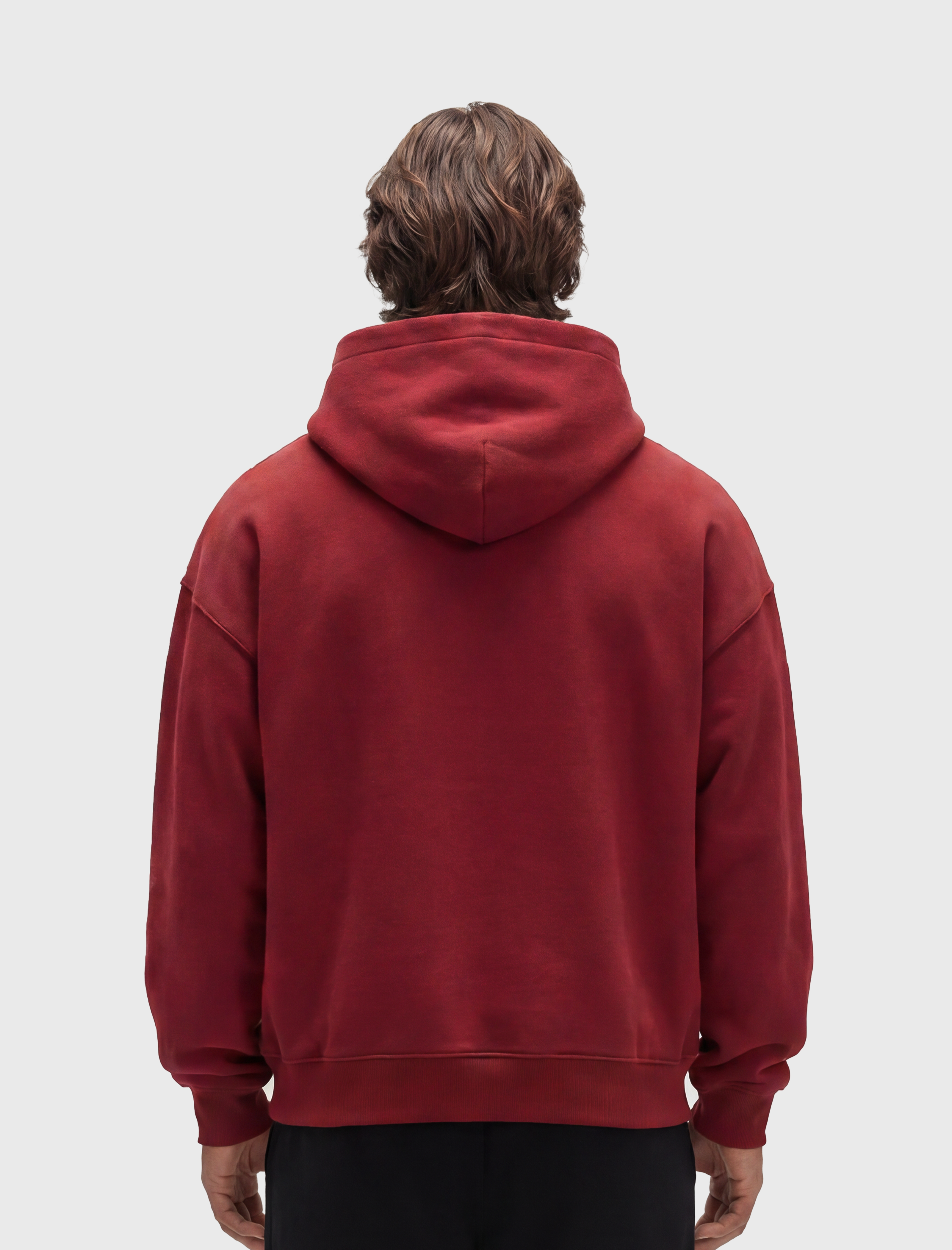 HERCXLES Swoosh Hoodie - Red model back